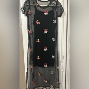 Art Class Mesh Floral Dress
